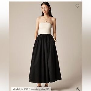 NWT J Crew Strapless colorblock mixy dress